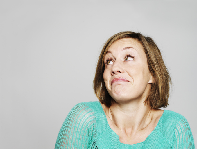 lady with funny face