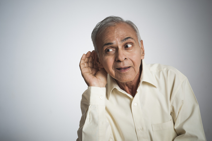 man trying to hear