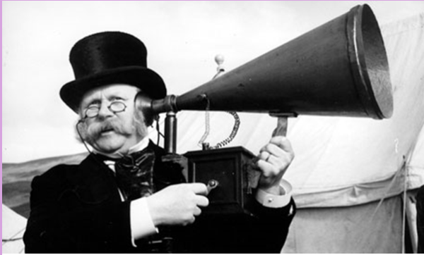 man with big trumpet